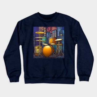 Nightclub Drumming- AI Art Crewneck Sweatshirt